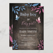 Rustige geslachten onthullen waterverf florale kaart (Voorkant / Achterkant)