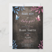 Rustige geslachten onthullen waterverf florale kaart (Voorkant)