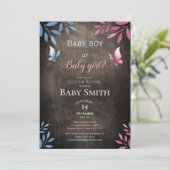 Rustige geslachten onthullen waterverf florale kaart (Staand voorkant)