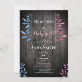 Rustige geslachten onthullen waterverf florale kaart (Voorkant)