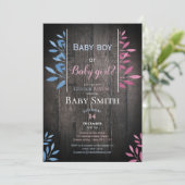 Rustige geslachten onthullen waterverf florale kaart (Staand voorkant)