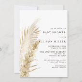 Rustige geslachtsneutrale Boho Pampas Baby shower  Kaart (Voorkant)