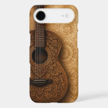 Rustige Gesneden Houten Mandala Akoestische Gitaar