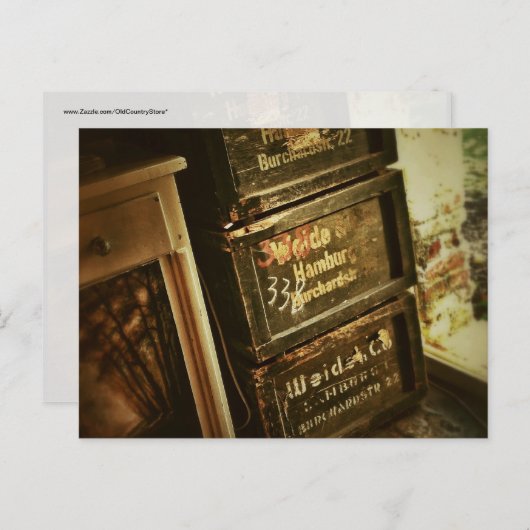 Rustige, gestapelde wolken met kratten briefkaart (Voorkant / Achterkant)