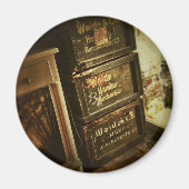 Rustige, gestapelde wolken met kratten magneet (Voorkant)