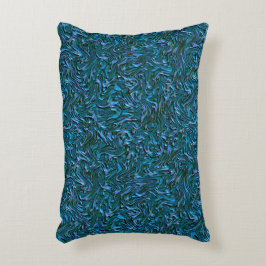 Rustige, getextureerde wand in verbrande kadetblau accent kussen