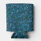 Rustige, getextureerde wand in verbrande kadetblau blikjeskoeler (Achterkant)