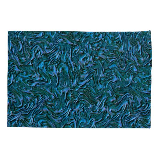 Rustige, getextureerde wand in verbrande kadetblau kussensloop (Achterkant-Links)