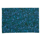 Rustige, getextureerde wand in verbrande kadetblau kussensloop (Voorkant-Rechts)