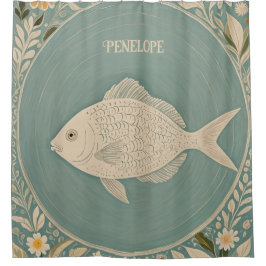 Rustige getijden gepersonaliseerd douchegordijn