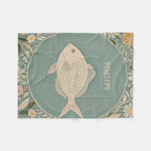 Rustige getijden gepersonaliseerd fleece deken (Voorkant (Horizontaal))