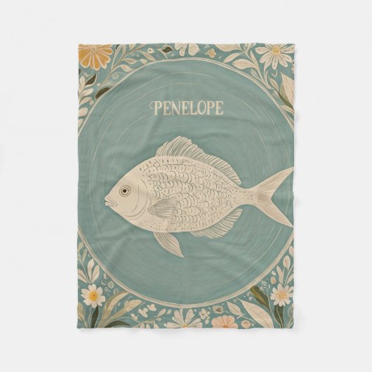 Rustige getijden gepersonaliseerd fleece deken (Voorkant)