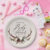 Rustige geweien waterverf florale baby shower papieren bordje (Feest)