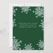 Rustige gezinsfoto Prettig kerstfeest samen groen Feestdagenkaart (Achterkant)