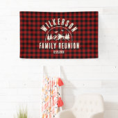 Rustige gezinshereniging Cabin Retro Red Pset Spandoek (Insitu)