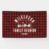 Rustige gezinshereniging Cabin Retro Red Pset Spandoek (Horizontaal)