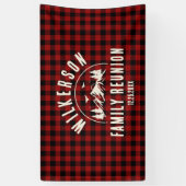 Rustige gezinshereniging Cabin Retro Red Pset Spandoek (Verticaal)