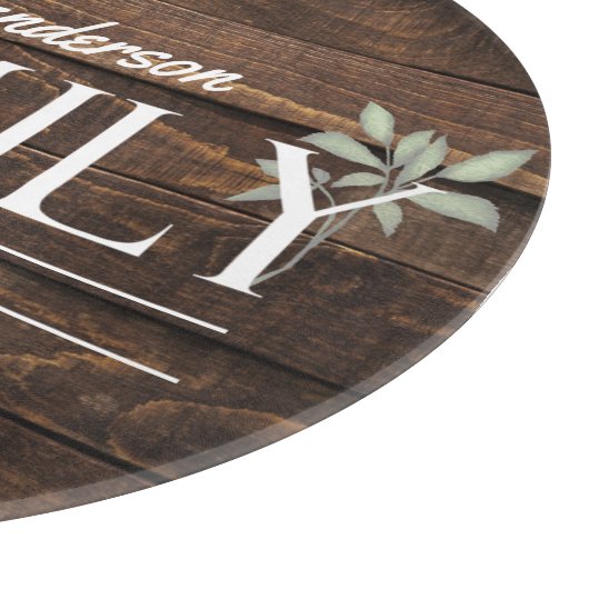 Rustige gezinsinemonogram snijplank (Hoek)