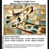 Rustige Giraffe Patchwork Achtergrond EB6R Decoupa Tissuepapier