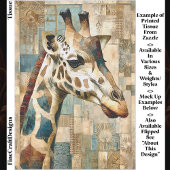 Rustige Giraffe Patchwork Achtergrond EB6R Decoupa Tissuepapier