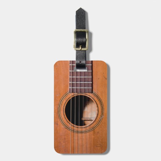 Rustige gitaar bagagelabel (Voorkant verticaal)