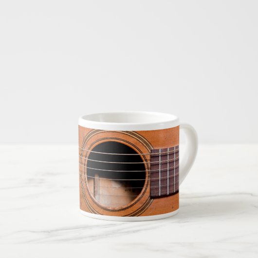 Rustige gitaar espresso kop (Voorkant rechts)