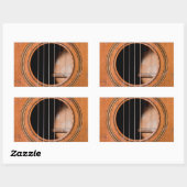 Rustige gitaar rechthoekige sticker (Vel)