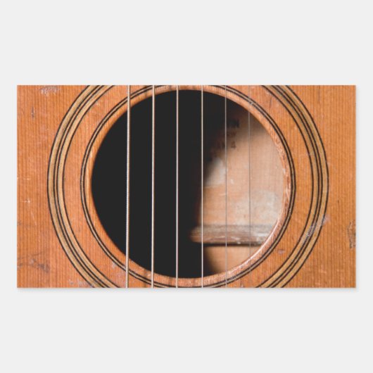 Rustige gitaar rechthoekige sticker (Voorkant)