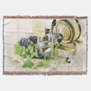 Rustige glaasjes en druiven voor de mijnbouw deken
