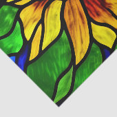 Rustige Glas in lood Kijk uit Land Sunflower Tissuepapier (Detail)