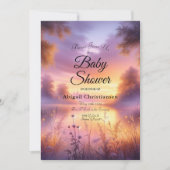 Rustige gloed van de avond bij het meer kaart (Voorkant)