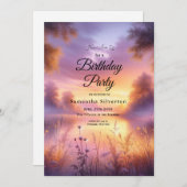 Rustige gloed van de avond bij het meer kaart (Voorkant / Achterkant)