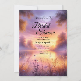 Rustige gloed van de avond bij het meer kaart