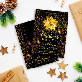 Rustige Gold Black kerstfeest Kaart