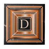 Rustige Gold- en zwarte geometrische keramische te Tegeltje (Voorkant)