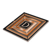 Rustige Gold- en zwarte geometrische keramische te Tegeltje (Zijkant)