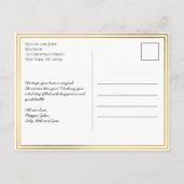 Rustige Gold Foil kerstfamilie Foto-collage Briefkaart (Achterkant)