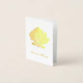 Rustige Gold Foil Scallop Shell Card Folie Kaarten (Voorkant)