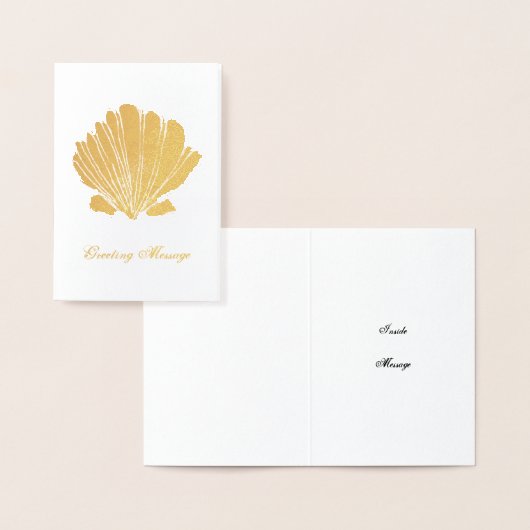 Rustige Gold Foil Scallop Shell Card Folie Kaarten (Display)