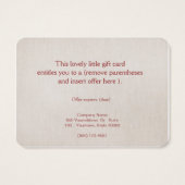 Rustige Gold-geFramed Horizon-Logo-kaartje Visitekaartje (Achterkant)