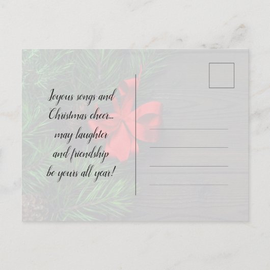 Rustige Gold kerstfeestdag Uitnodiging Briefkaart (Achterkant)