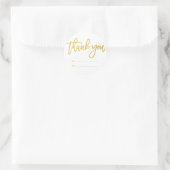 Rustige Gold Script-handschrift Hartelijk dank Gif Ronde Sticker (Tas)