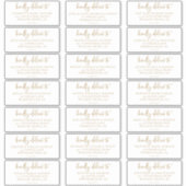 Rustige Gold Script Wedding Guest-Adresetiketten Sticker (Voorkant)