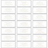 Rustige Gold Script Wedding Guest-Adresetiketten Sticker (Voorkant)