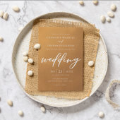 Rustige Gold Simple Typography Elegant Fall Weddin Kaart