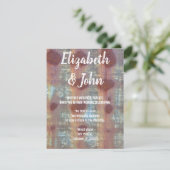 Rustige golfplaten Metal Wedding Invitaties Kaart (Staand voorkant)