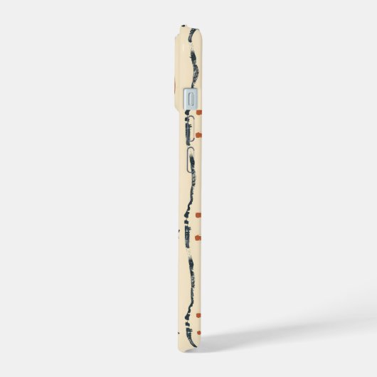 Rustige golven iPhone 15 case (Linkerkant)
