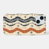 Rustige golven iPhone 15 case (Achterkant horizontaal)