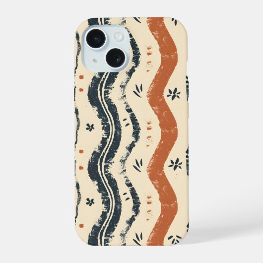 Rustige golven iPhone 15 case (Achterkant)