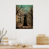 Rustige Gothic Steampunk Art Victoriaans Poster va (Keuken)